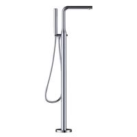 Mitigeur de douche sur pied HOMEDEC HD-0801C en laiton avec jet de pluie, cartouche céramique, finition chromée, robinetterie moderne