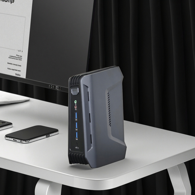 EGLOABL Fan AI Mini PC Intel Core Ultra 5 125H DDR5 Max 96G Win10/11/LINUX OS 28 W Gaming/Business/Office Micro Desktop PC