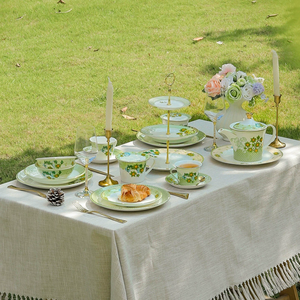 British Style Home Decor Bone China 3-<b>layer</b> Dessert Plate for Business Gift - Product Image 1