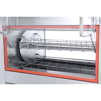 Rôtissoire à poulet au gaz 2025, capacité 15 poulets, en acier inoxydable, 220V, certifiée CE, pour la restauration