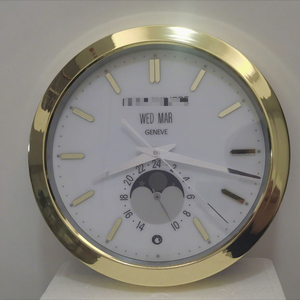 ソースファクトリーからの直接販売: 16インチの特徴的でパーソナライズされた金属製の壁時計、サイレントで正確なタイムキーピング。 - Product Image 4