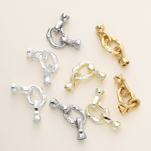 18k Gold Plated <b>Chain</b> Connector Necklace Clasp For Jewelry Making DIY Accessories <b>Copper</b> Plating Irregular Shape GA0607 - Product Image 4