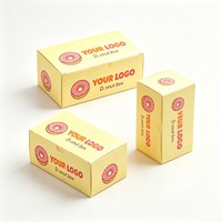 Boîtes à donuts personnalisées avec logo, qualité alimentaire, pour 12 donuts, emballages pour gâteaux brownie, boîtes à donuts avec fenêtre