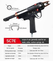 Pistolet à clous pneumatique pour agrafes en C SC7E/SC7C/SC760 pour clôtures en grillage, travaux du bois, bricolage professionnel, acier inoxydable