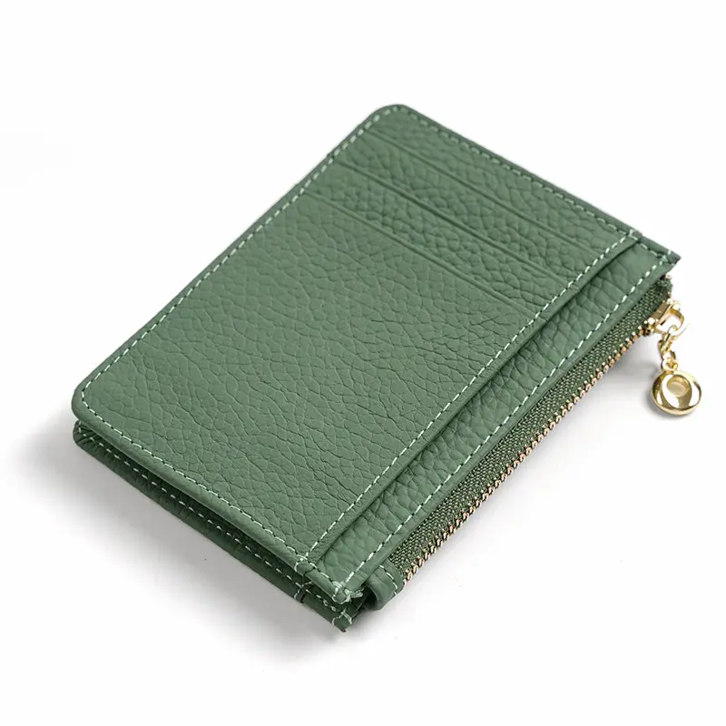 Factory Hot Sale Multifunctional Eco-Friendly ID Card Holders Wallet Genuine Leather Card Holders Coin Purse Card Holder
