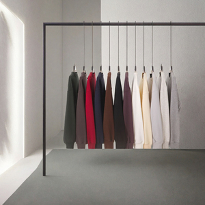 เสื้อสเวตเชิ้ตผู้ชาย คอโอ ผ้าฝ้ายถัก 100% ทรงปกติ สีพื้น สวมใส่สบายๆ สำหรับฤดูใบไม้ร่วง รับผลิตแบบ ODM OEM สีตามสั่ง - Product Image 3