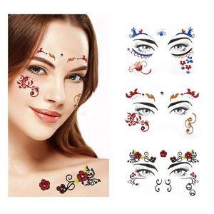 Personnalisé Unique Brillant Paillettes Auto-Adhésif Tatouage Temporaire Autocollant <span class=keywords><strong>Visage</strong></span> Décoration - Product Image 5