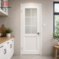 Puerta Abatible de PVC con Tratamiento de Superficie, Antimanchas, Fácil de Limpiar, Mantiene una Apariencia Impecable, Uso a Largo Plazo, Puerta para el Hogar