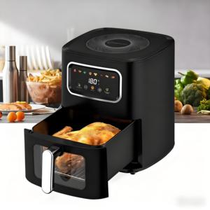 Friteuse à air moderne 10L/8L avec écran LCD, sans huile, pour usage domestique, en plastique, économe en énergie - Product Image 5
