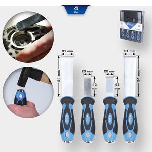 Brilliant Tools Jeu de grattoirs universels, 4 pièces - Product Image 4