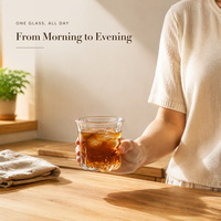 Gobelet en verre borosilicate 260 ml avec fond en forme de patte de chat, verre transparent pour café glacé, latte, thé, eau, verrerie
