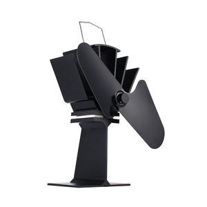 Sıcak satış yükseltilmiş 2 bıçak ısı powered ahşap kütük yanık odun sobası Fan - Product Image 5