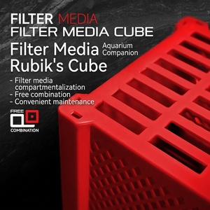 Filtre d'aquarium JSD Rubik's Cube empilable en <span class=keywords><strong>PVC</strong></span> pour médias filtrants en anneaux céramiques, bio-billes et roches volcaniques - Product Image 5