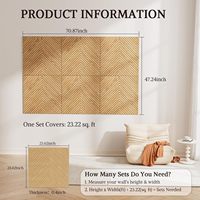Commande en gros de panneaux muraux acoustiques à motif grain de bois, design en chevrons, design graphique, auto-adhésifs, en fibre de polyester haute densité