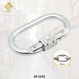 Mosquetón de bloqueo de tornillo ovalado 23KN de calidad personalizada Jensan, ganchos de arnés de escalada, mosquetón de conexión para una sujeción segura - Product Image 6