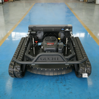 Tondeuse commerciale à braquage zéro avec chenilles télécommandées pour l'entretien professionnel des grandes surfaces industrielles et agricoles