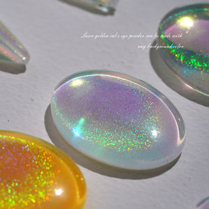 Голографический пигмент «Зеркальный хром» «Аврора» для ногтей, цвет «Радужный единорог», конфетный, для нейл-арта, эффект ракушки, пудра «Аврора» - Product Image 5