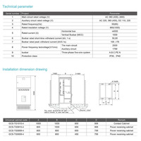 Armoire de commutation LV SPM GCS IP30,40 pour rack, 480V, distribution d'énergie électrique industrielle, en acier