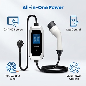 Chargeur EV portable <span class=keywords><strong>3</strong></span>,5 <span class=keywords><strong>kW</strong></span> avec connecteur NACS pour <span class=keywords><strong>Tesla</strong></span> <span class=keywords><strong>Model</strong></span> <span class=keywords><strong>3</strong></span> Y S X 16A Niveau 1 2 Écran LCD Affichage intelligent Charge rapide EVSE - Product Image 4