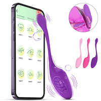 Oeuf vibrant portable, contrôle par application, 9 modes de vibration, longue queue flexible, oeuf d'amour en silicone rechargeable, OEM ODM, logo personnalisé