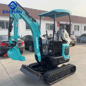 Envío gratis Mini máquina excavadora 1,8 toneladas maquinaria de ingeniería Diesel Micro Bagger paisajismo goma sobre orugas pequeña excavadora - Product Image 6