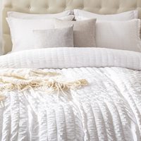 Seersucker personnalisé nouveaux designs coton polyester housse de couette personnalisée drap plat drap-housse avec taie d'oreiller