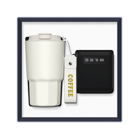 Cadeaux d'entreprise 2 en 1 Avantages sociaux Cadeaux VIP Tasse + Power Bank Coffret cadeau corporatif