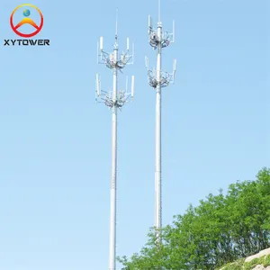 20m GSM lò vi sóng Viễn Thông thép monopole tháp