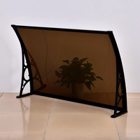 Vente chaude, feuille de polycarbonate de couleur brune, 80*240CM, protection UV, imperméable, auvent en aluminium pour la maison, cour