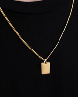 Promotion : Collier pendentif rectangulaire personnalisable gravé, étanche, en acier inoxydable plaqué or 18 carats pour homme, bijoux vierges pour gravure laser
