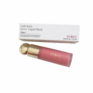 Rubor Líquido Suave y Luminoso de 7.5ml con Aplicador de Bola Dorada, Fácil de Difuminar, de Larga Duración, Tinte de Doble Uso para Labios y Mejillas, Brillo Natural, MSDS - Product Image 1