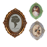 Cadres photo ovales décoratifs de luxe de style européen vintage en gros – Ornements de décoration intérieure au charme haut de gamme