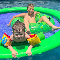 Commercial 8FT rond gonflable flottant mer bateau quais plate-forme de bain gonflable flottant eau hamac flotteur piscine