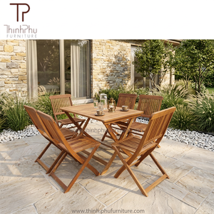 Chaise de jardin pliable en bois d'acacia contemporaine et écologique, idéale pour villa, parc, chambre, cuisine et cour – Vente en gros à prix abordable - Product Image 2