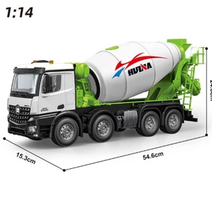 Nouveau camion benne et camion malaxeur d'ingénierie lourde Huina 1537, jouet 1:14 entièrement proportionné avec détails de roues réalistes - Product Image 3