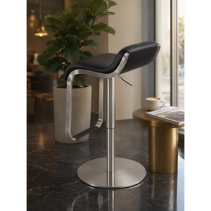 Tabouret de bar réglable en hauteur GDRS RF-022, base en métal moderne, chaise pivotante pour restaurant, café, hôtel - Product Image 3