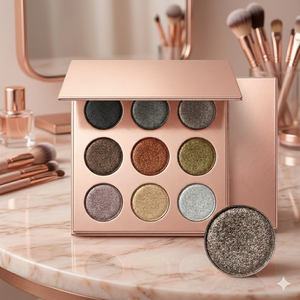 Wholesale OEM Private Label High Grade Luminous Metallic Satin Shimmer Waterproof <b>Dark</b> Eye Shadow Custom <b>Shade</b> Regular Size - Product Image 3