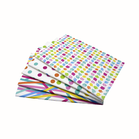 Cahiers d'exercices écologiques à pois colorés, format A4/A5, reliés cousus, pages plates, 50 feuilles, logo personnalisé