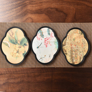<b>Tea</b> <b>Tray</b> Irregular Shape Dry Brewing <b>Tea</b> Table With Fruit Bird Design Easy To Clean For <b>Tea</b> Ceremony Accessories - Product Image 2