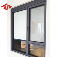 Fenêtre à double vitrage à ouverture basculante et à rotation facile à installer avec cadre en aluminium, persienne thermique coupe-vent, charnière