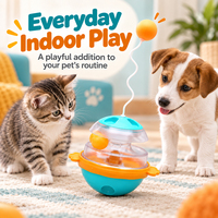 Jouet pour chat : Balle distributrice de friandises en TPR, stimule l'énergie, dissimule les aliments, enrichit l'esprit, interactif, anti-déversement pour animaux de compagnie