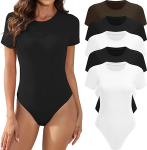 <span class=keywords><strong>Body</strong></span> da <span class=keywords><strong>Donna</strong></span> <span class=keywords><strong>in</strong></span> <span class=keywords><strong>Cotone</strong></span> Traspirante, Sexy, Tinta Unita, Manica Corta, Collo Tondo, Casual, Elasticizzato, Vestibilità Regolare, Primavera-Estate - Product Image 1