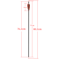 Flèche de tir à l'arc de 30 pouces, Spine 500, 6,2 mm ID, en carbone mixte, avec plumes de dinde de 4 pouces et pointe de flèche filetée remplaçable de 100 grains, pour la chasse adulte