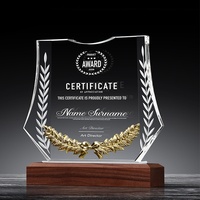 Trophée en cristal créatif, objet commémoratif, pièce décorative, récompense pratique pour les employés exceptionnels, entreprise, école