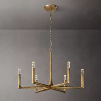 Lustre rond antique en laiton de 72/60/48/36 pouces pour grand salon, design italien, simple, rétro, en cuivre, grand lustre de luxe