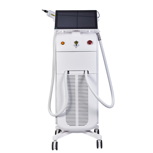 NEW Painless Double Handles With Facial Tips Hair Removal Epilator Hair Removal Machine Big Power Vertical Hair Removal