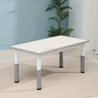Ensemble table et chaises réglables en hauteur pour enfants Vsuch, bureau d'étude et de jeu en plastique pour enfants avec 4 chaises pour la maison et la maternelle