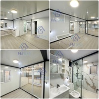 Bungalow mobile pliable moderne à 5 chambres, maison conteneur extensible de 20, 30 ou 40 pieds, idéale pour l'investissement locatif et l'income passif