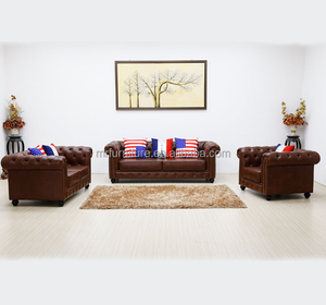 Set di Divani per Soggiorno, Divano Lounge da 1-3 Posti in Ecopelle Marrone per Casa e Hotel - Product Image 4