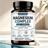 Capsules de complexe de magnésium pour adultes, bien-être quotidien, sommeil, relaxation, soutien musculaire, complément de magnésium, étiquette privée OEM ODM